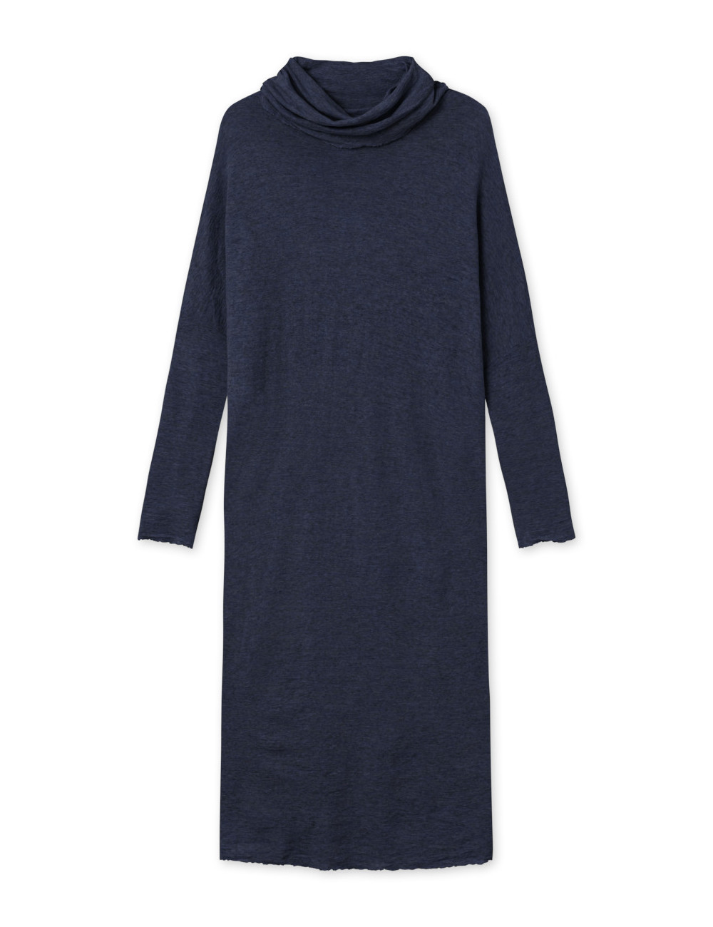 Lang kjole i merino uld 7028 i basis farver