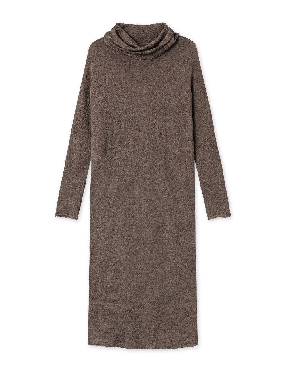 Lang kjole i merino uld 7028 i basis farver