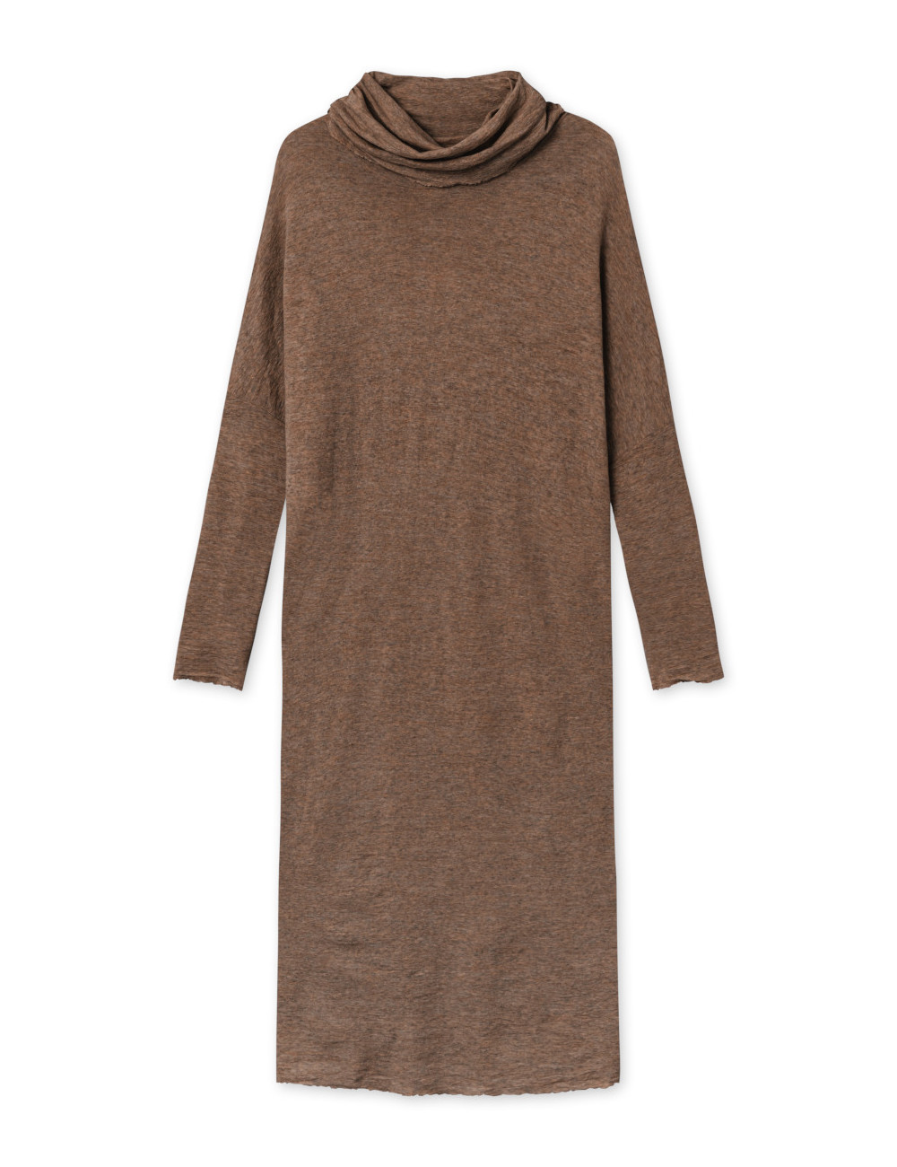 Lang kjole i merino uld 7028 i basis farver