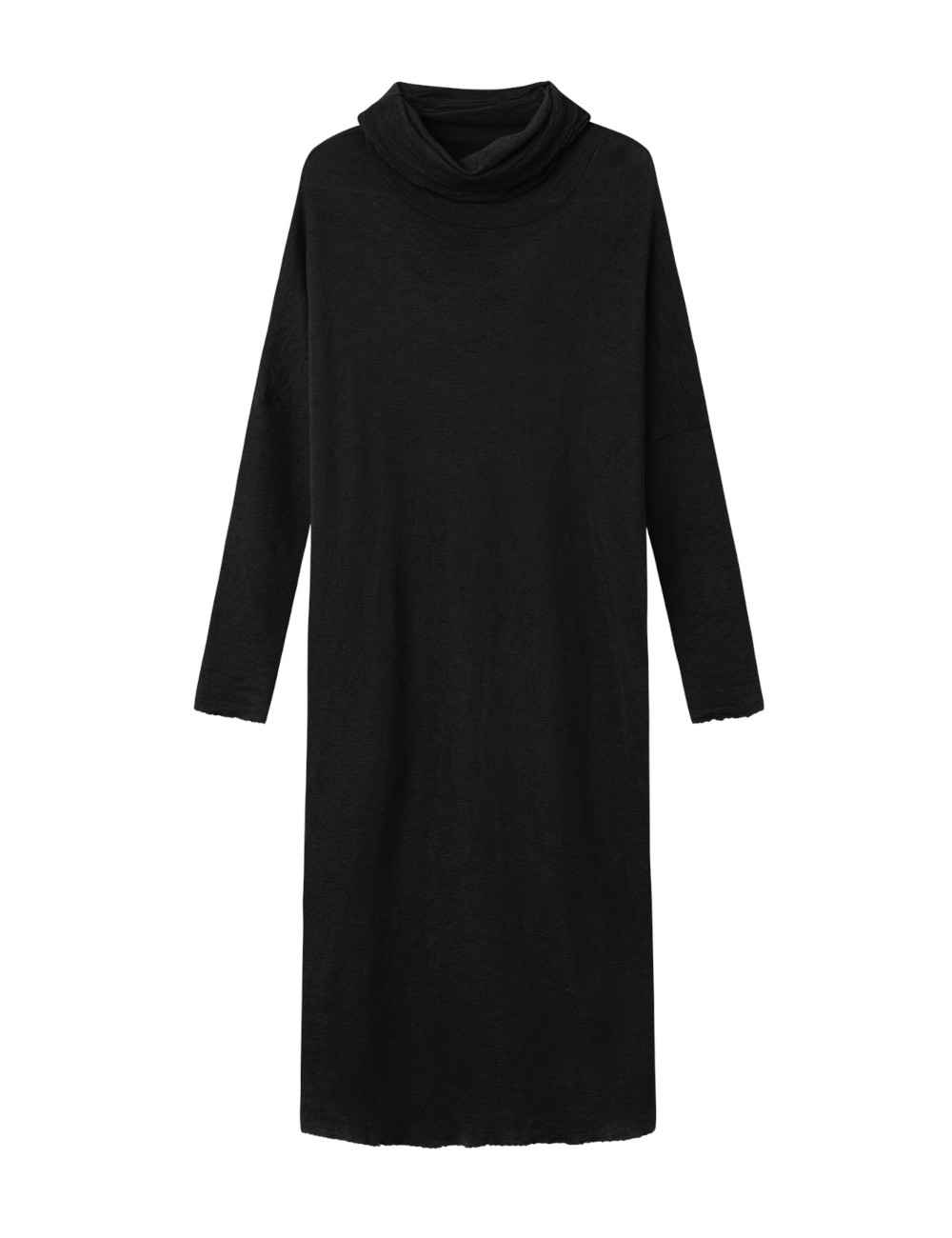 Lang kjole i merino uld 7028 i basis farver