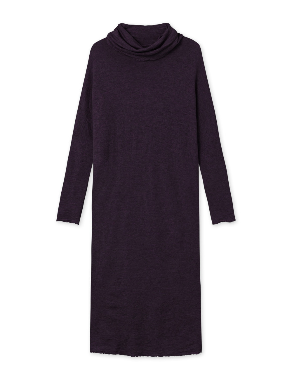 Lang kjole i merino uld 7028 i farver