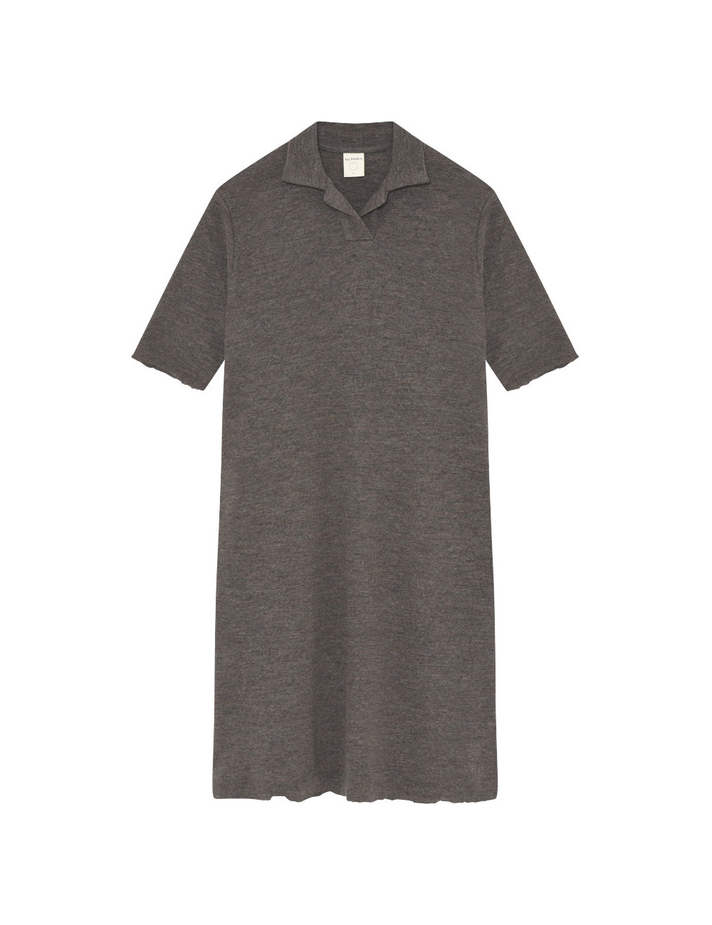 Skjorte kjole i merino uld 7038 i basis farver