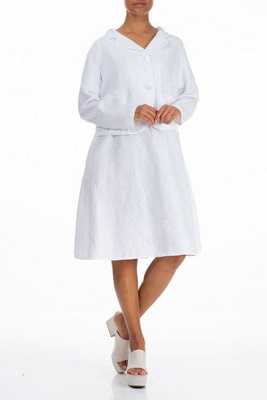 Kort cardigan i hør