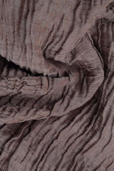 Kort cardigan i silke og hør blanding fra Grizas i lys kakao