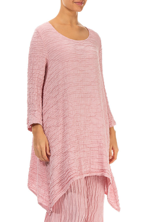 Klassisk tunika i silke - hør blanding