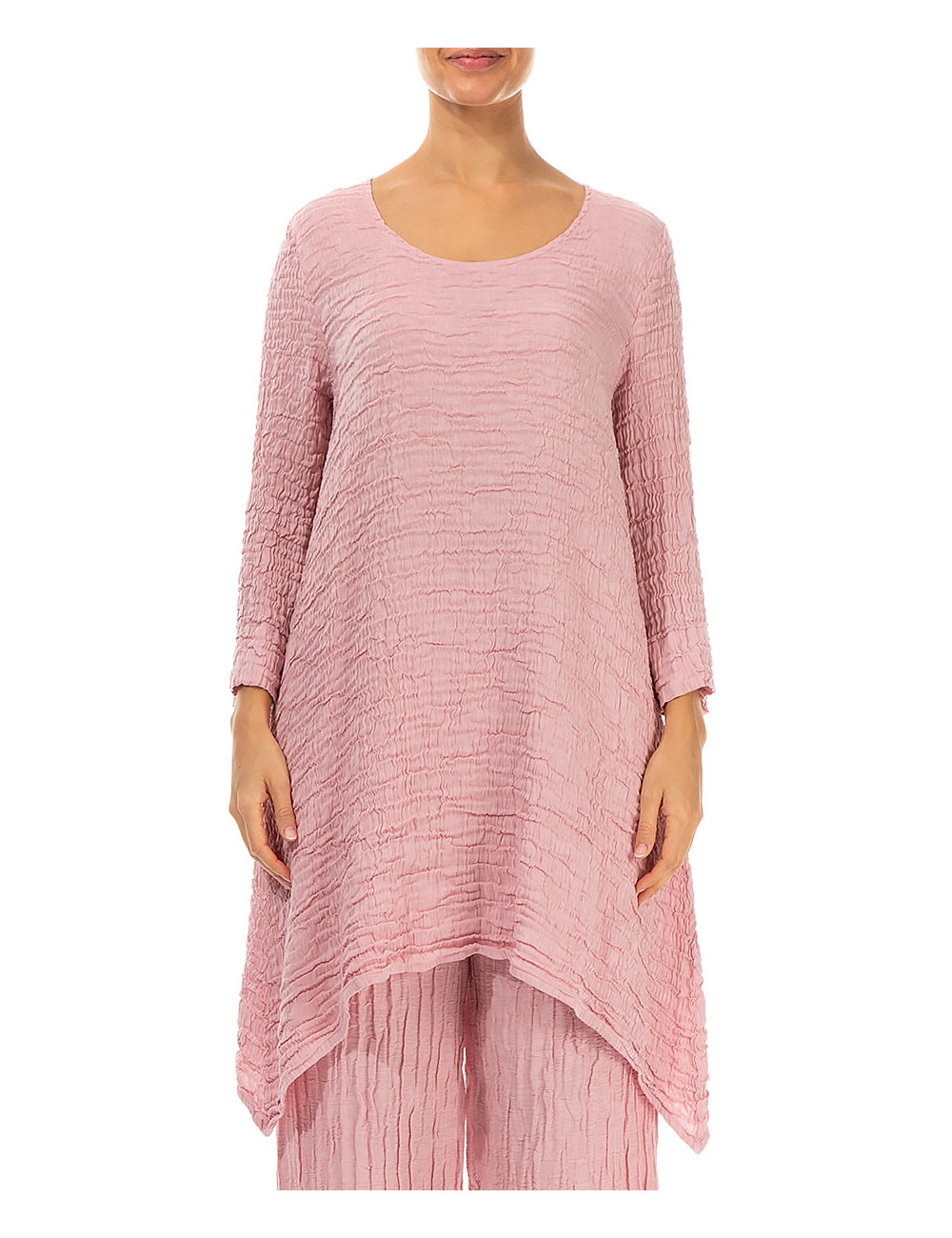 Klassisk tunika i silke - hør blanding