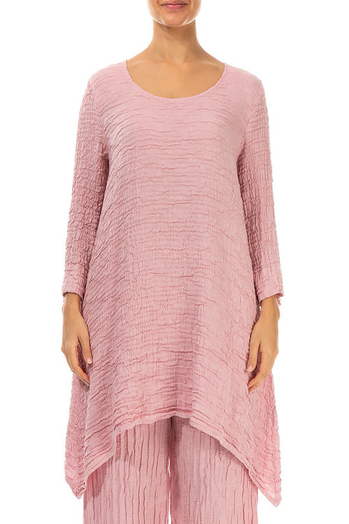 Klassisk tunika i silke - hør blanding