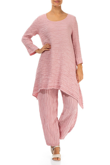 Klassisk tunika i silke - hør blanding