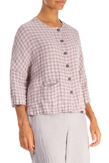 Ternet cardigan i hør