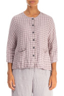 Ternet cardigan i hør