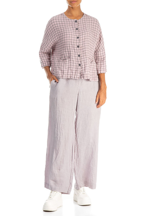 Ternet cardigan i hør