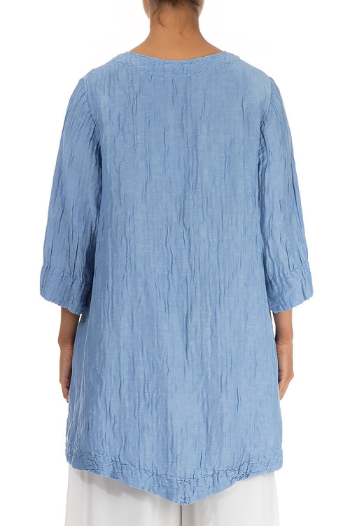 Klassisk tunika - støvet kornblomstblå