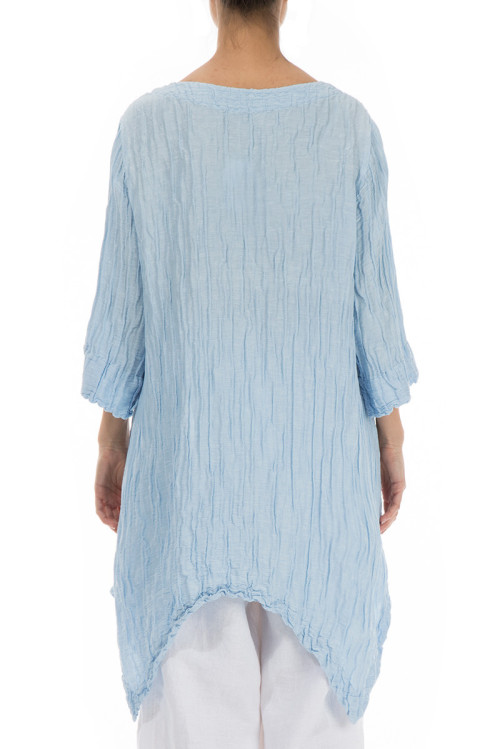 Tunika med dryp effekt - lyseblå