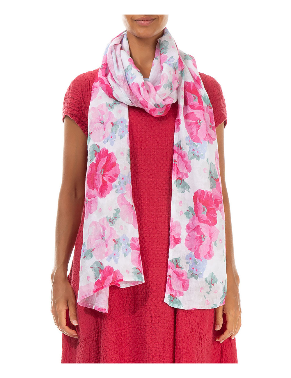 Flora tørklæde i 100% hør