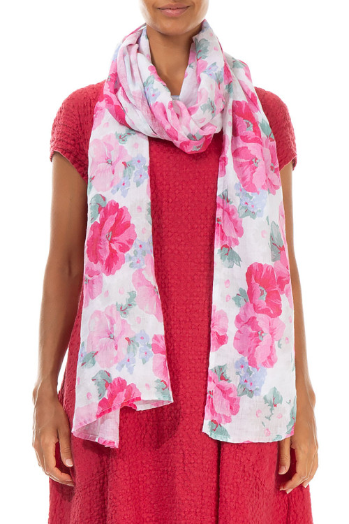 Flora tørklæde i 100% hør