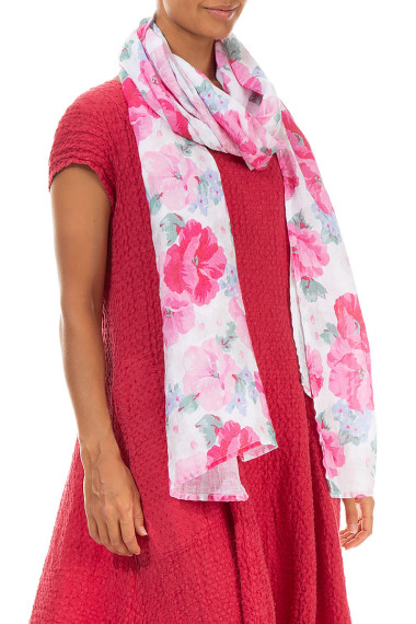 Flora tørklæde i 100% hør