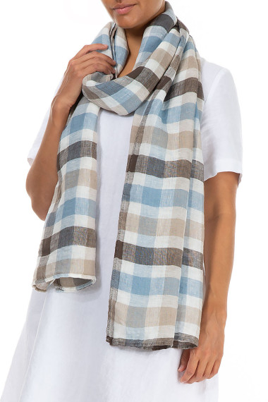 Ternet tørklæde i 100% hør