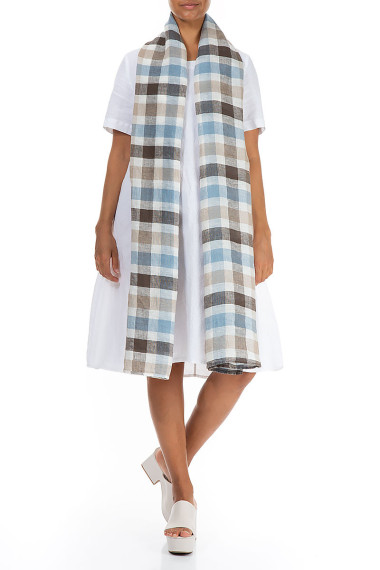 Ternet tørklæde i 100% hør