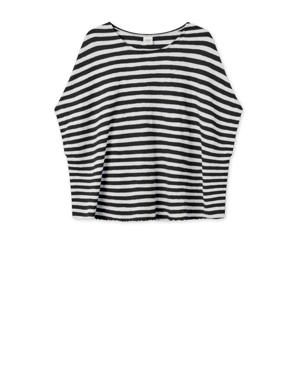 Poncho vest i merino uld 2004 i striber