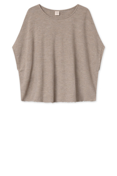 Poncho vest i merino uld 2004 i basis farver