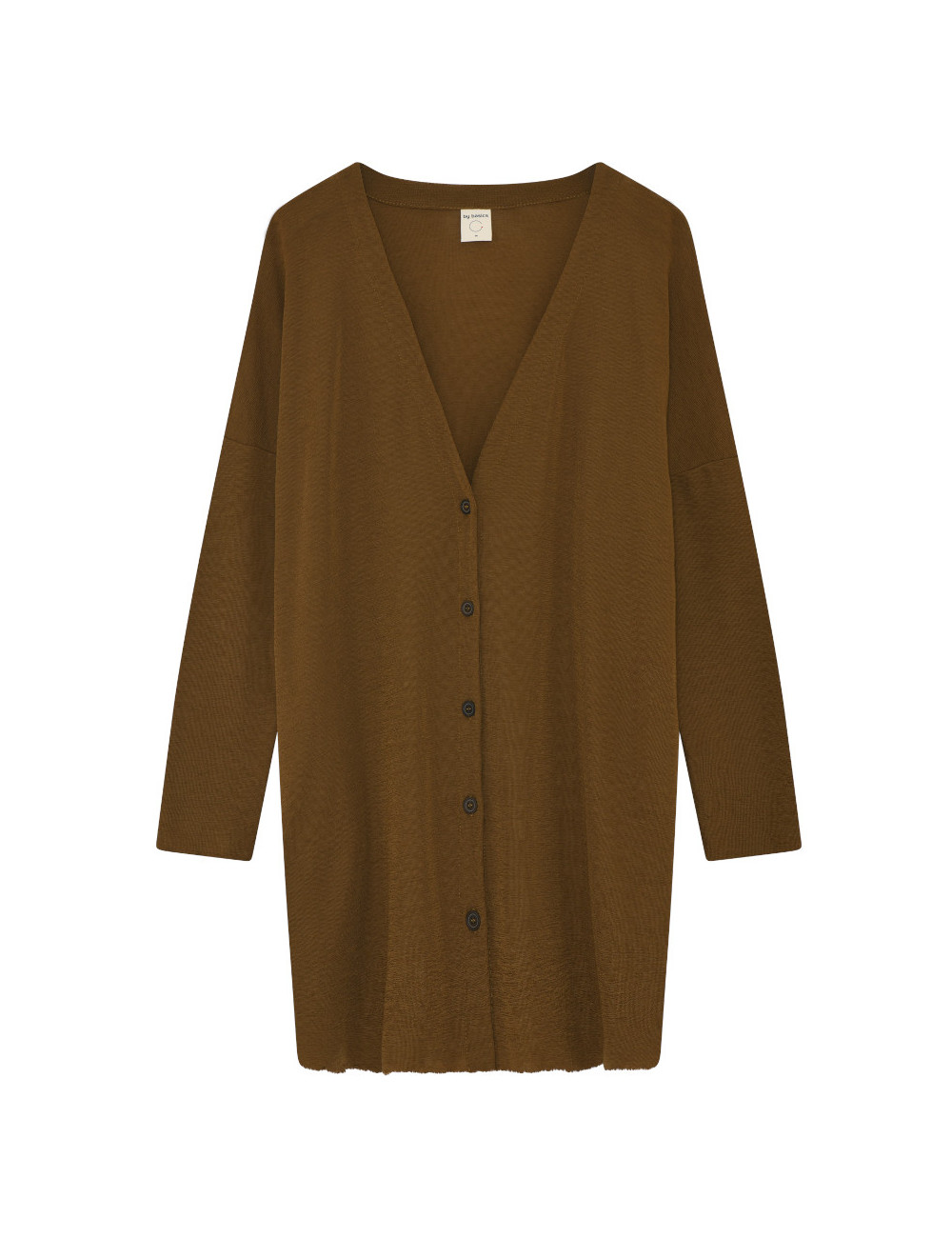 Oversize merino uld cardigan 8017 i basis farver