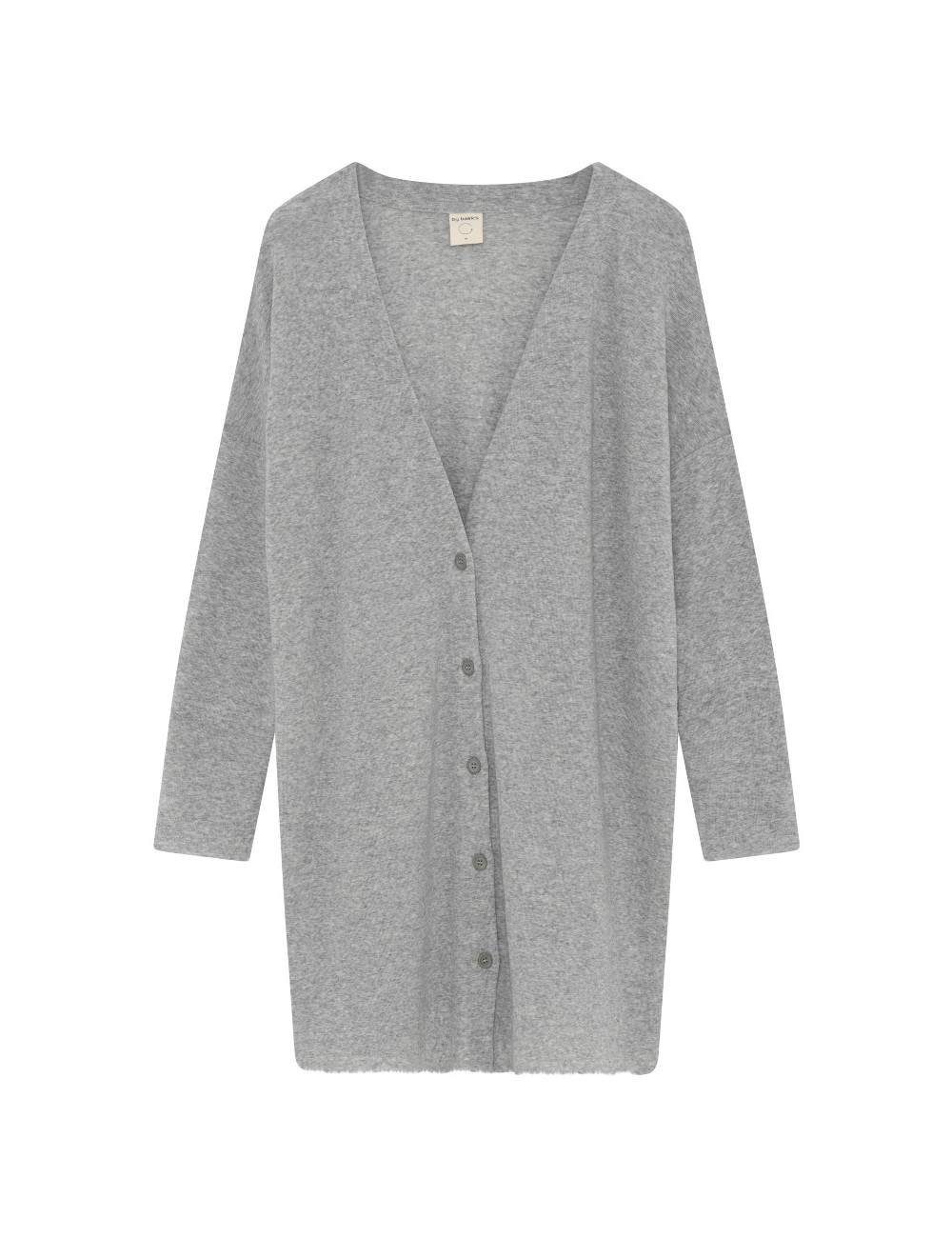 Oversize merino uld cardigan 8017 i basis farver