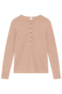 Merino uld bluse med knapper foran 4069 i farver