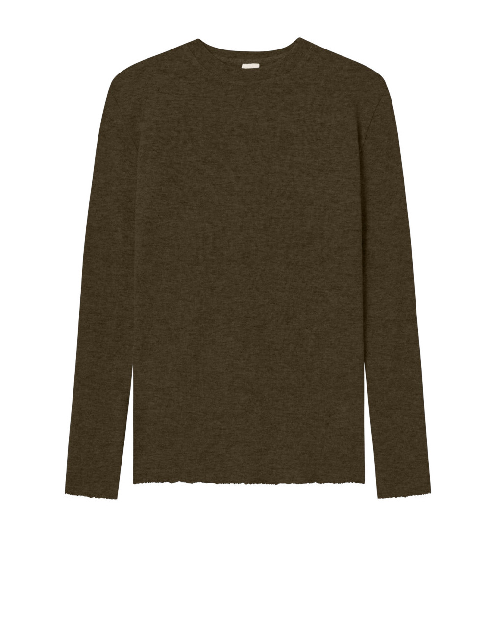 Langærmet trøje med høj halsudskæring 4044 i basis farver