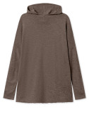 Rummelig merino uld bluse med hætte 4038 i basis farver