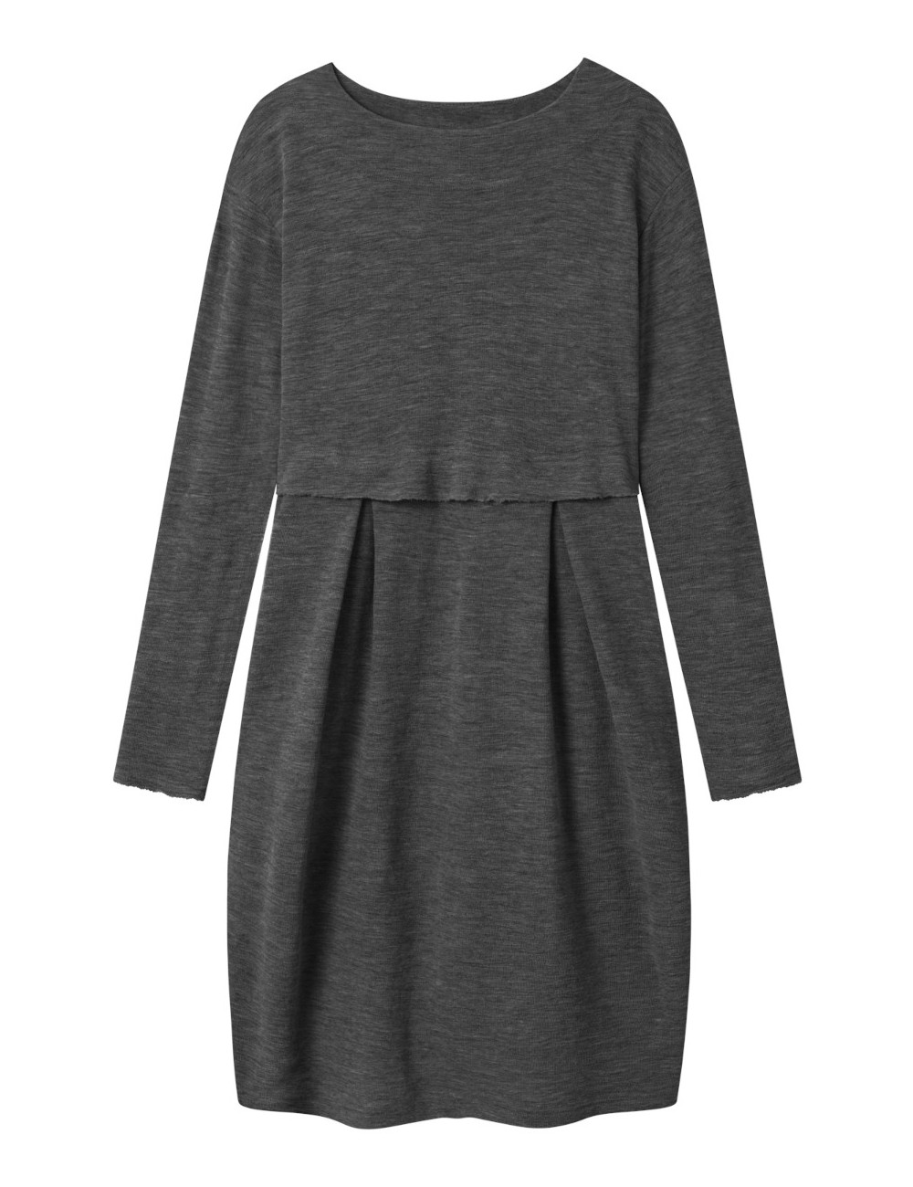Empire kjole i merino uld 7035 i basis farver