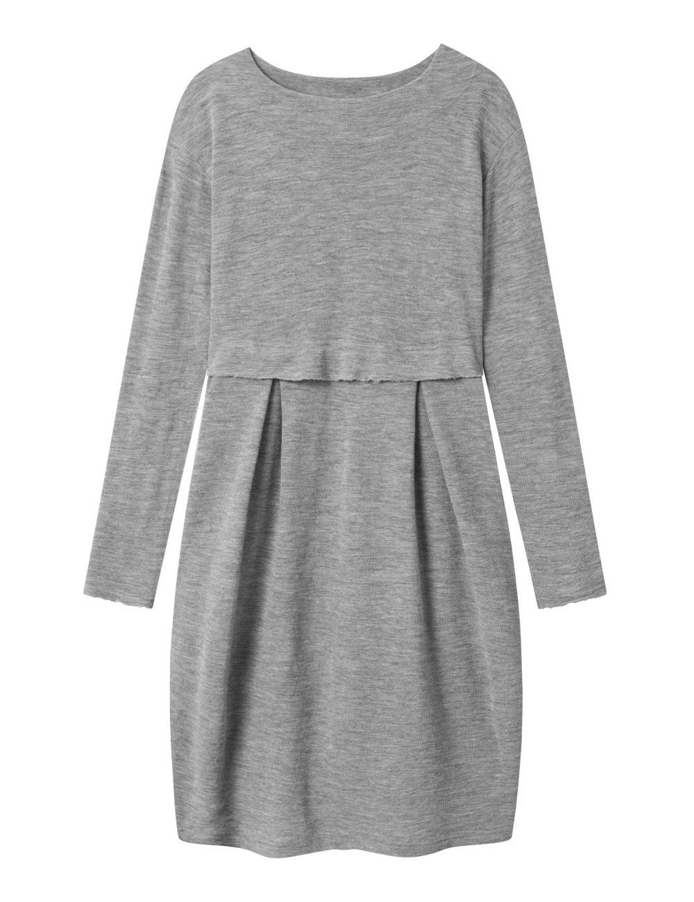 Empire kjole i merino uld 7035 i basis farver
