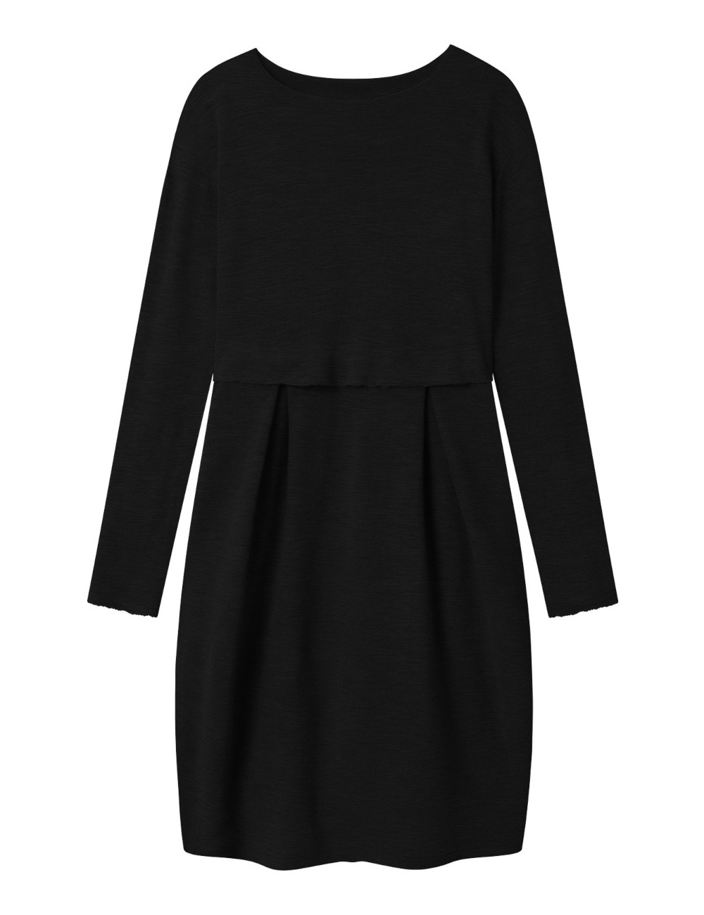 Empire kjole i merino uld 7035 i basis farver