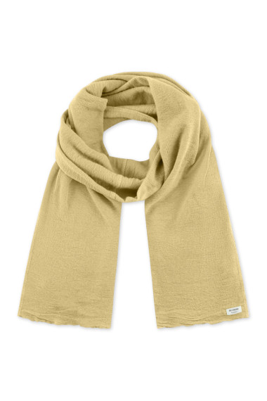 Klassisk tørklæde i merino uld fra By Basics i gul