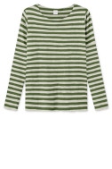 løs bluse i merino uld 4039 i striber
