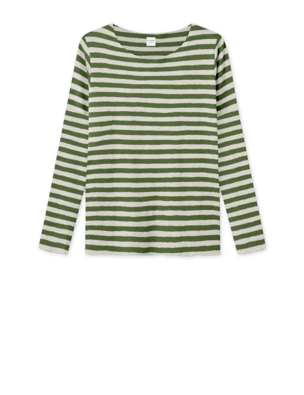 løs bluse i merino uld 4039 i striber