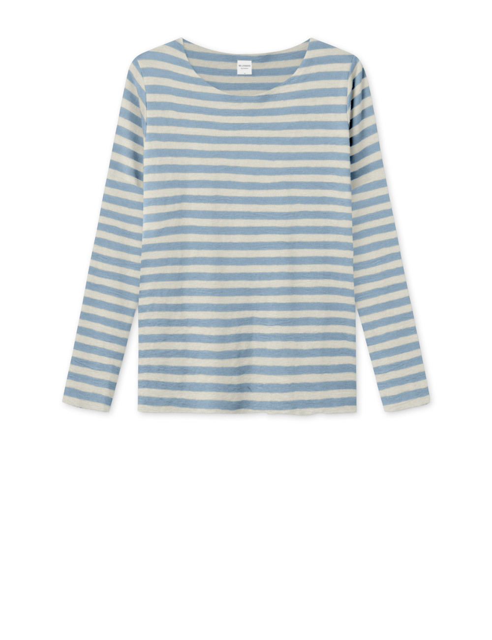 løs bluse i merino uld 4039 i striber