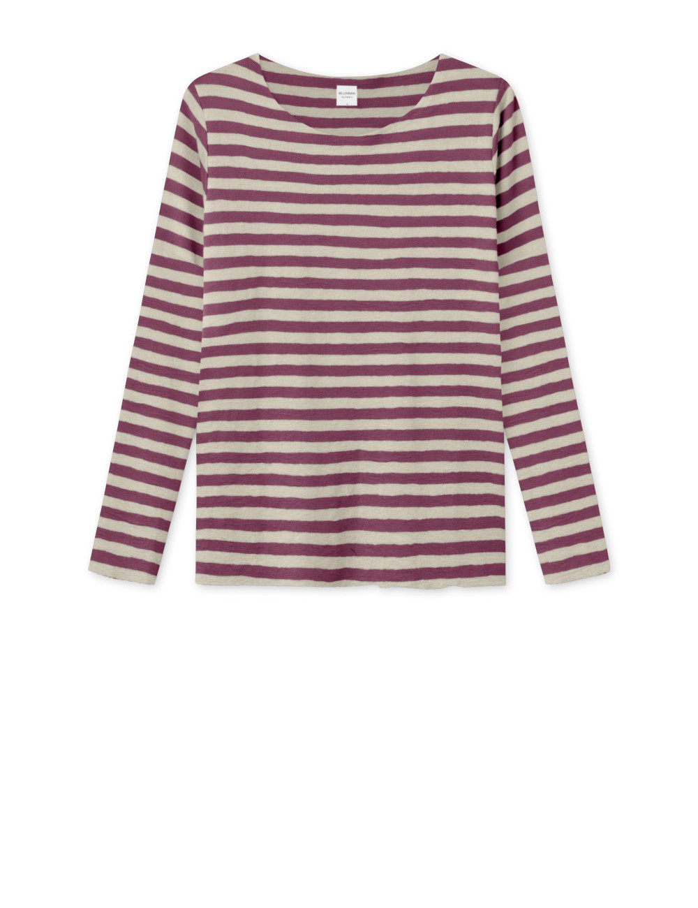 løs bluse i merino uld 4039 i striber