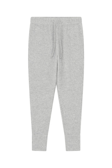 Merino uld bukser med lommer og snor i taljen fra By Basics i lyse grå