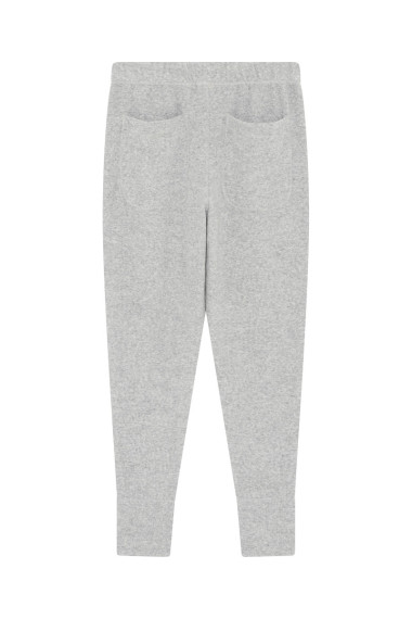 Merino uld bukser med lommer og snor i taljen fra By Basics i lyse grå