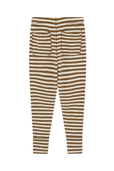 Merino uld bukser med lommer og snor i taljen 3009 i striber