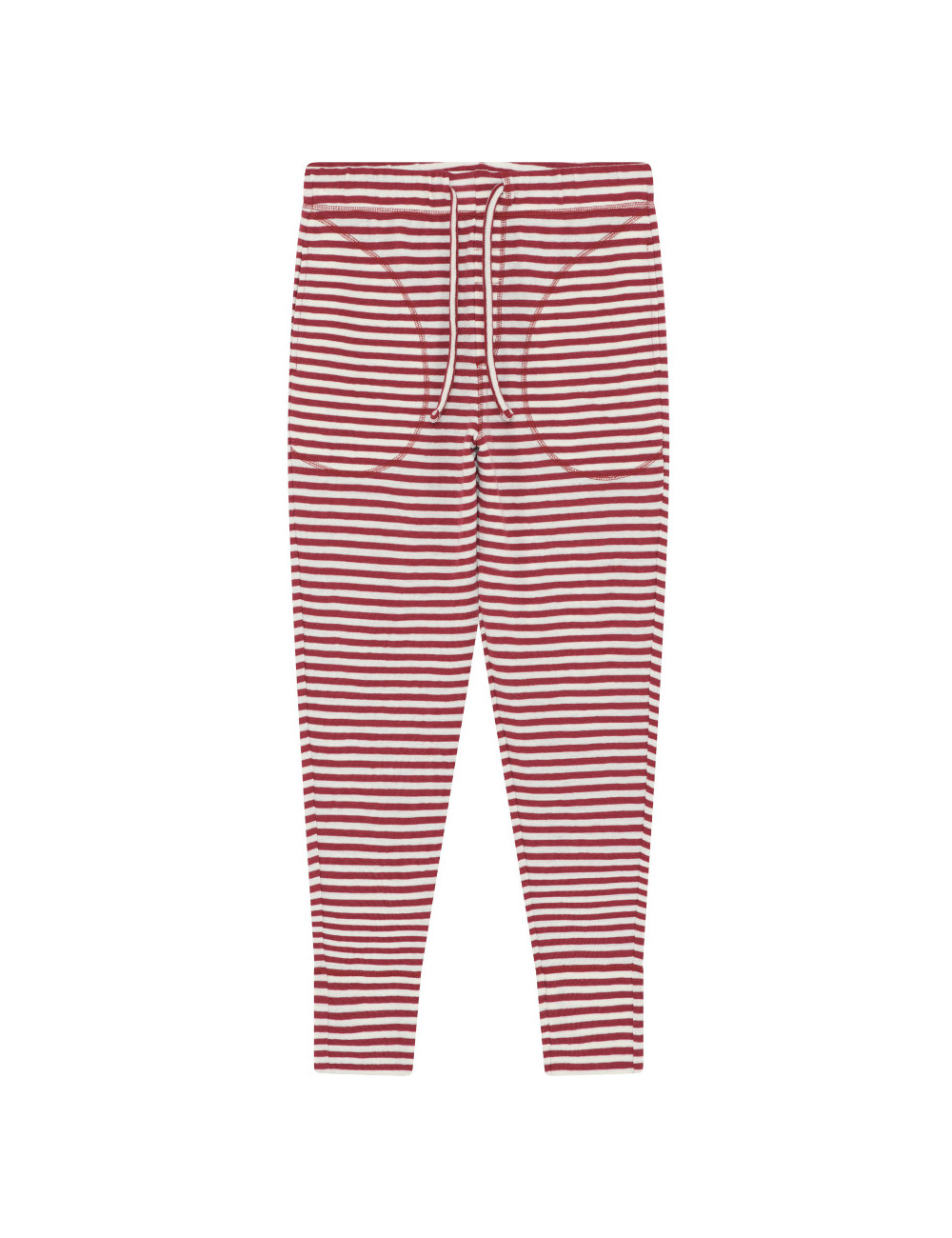 Merino uld bukser med lommer og snor i taljen 3009 i striber