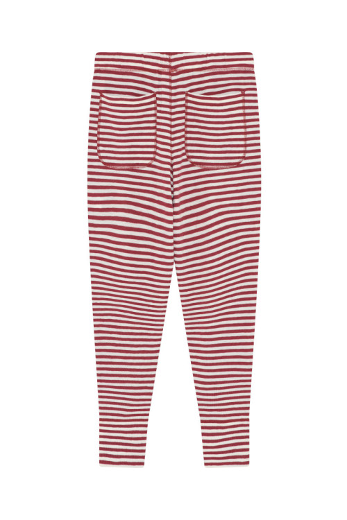 Merino uld bukser med lommer og snor i taljen 3009 i striber