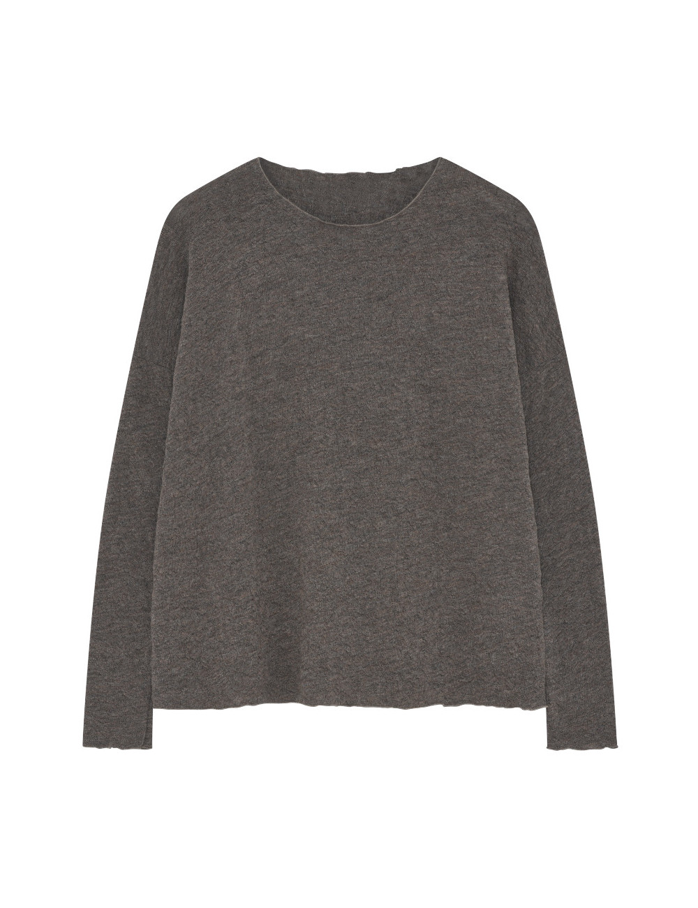 Rummelig bluse i merino bobbel uld 4504 i basis farver