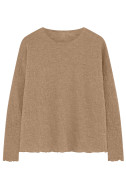 Rummelig bluse i merino bobbel uld 4504 i basis farver