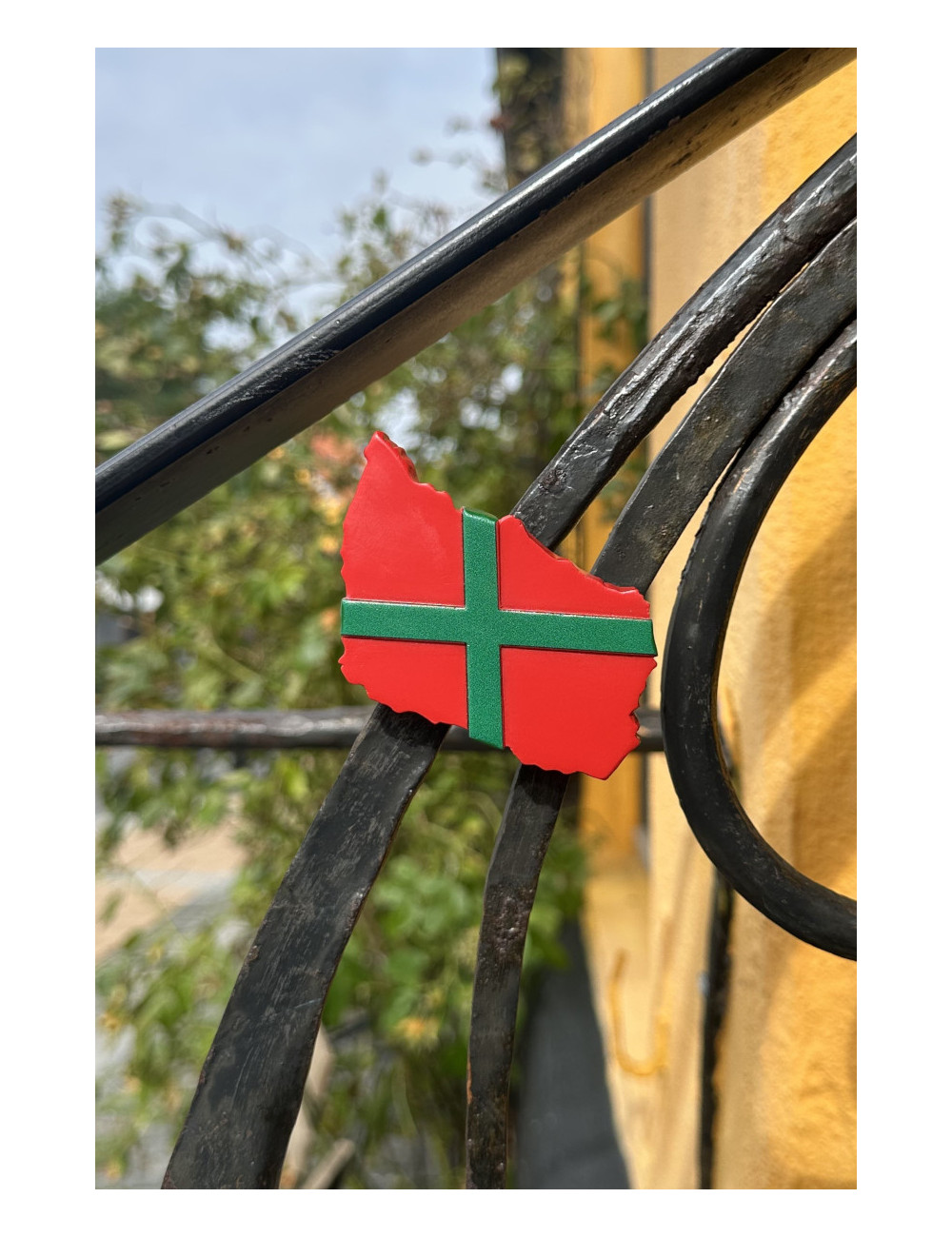 Bornholmsk magnet - Bornholm i flag