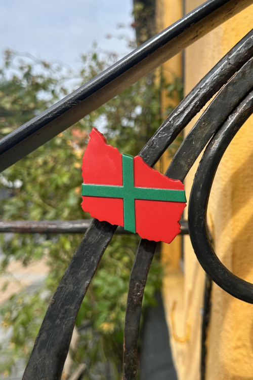 Bornholmsk magnet - Bornholm i flag