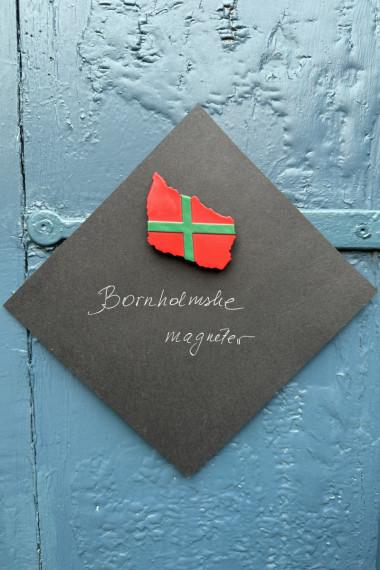 Bornholmsk magnet - Bornholm i flag