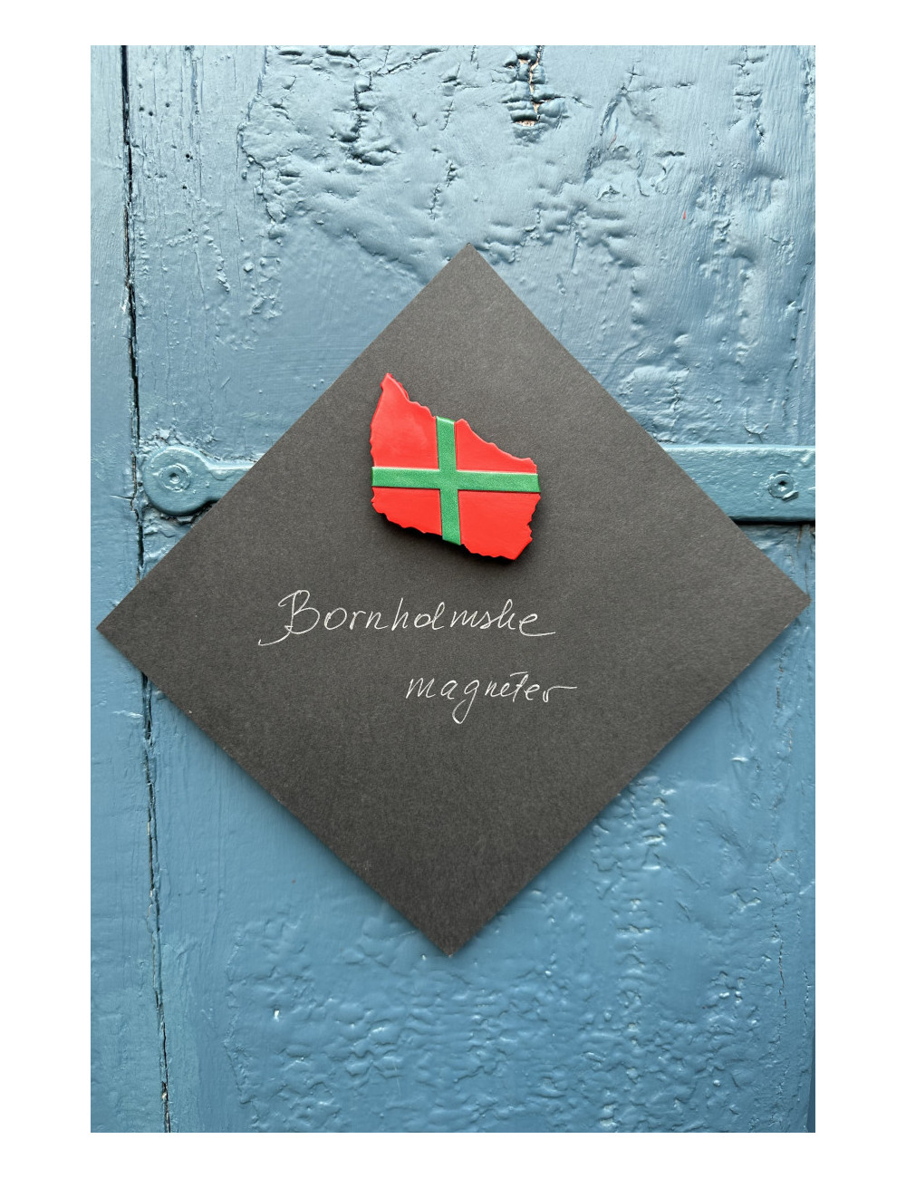 Bornholmsk magnet - Bornholm i flag