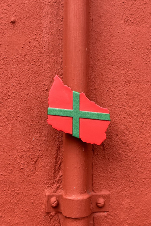 Bornholmsk magnet - Bornholm i flag