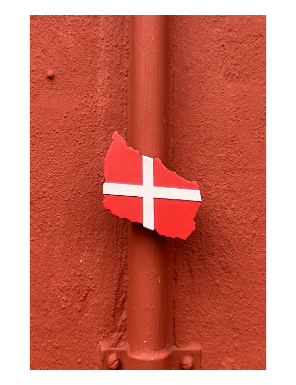 Bornholmsk magnet - Dannebrog formet som Bornholm